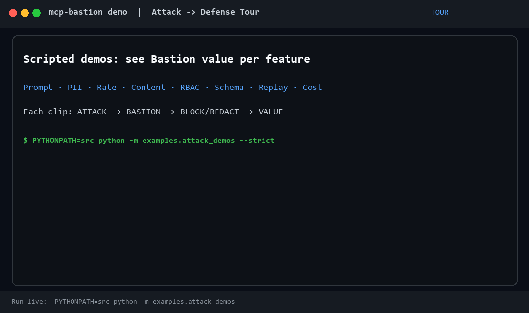 MCP-Bastion attack defense tour